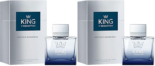 Antonio Banderas Perfumes King of Seduction - Eau de Toilette en espray para hombre, fragancia masculina, intensa y energética con bergamota y