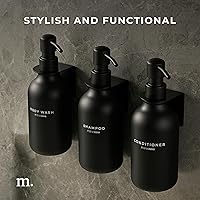 Vista 6 de MaisoNovo Soporte adhesivo para jabón Juego de 2 soportes para botellas de champú - Negro Soporte para botella de jabón Soporte para jabón