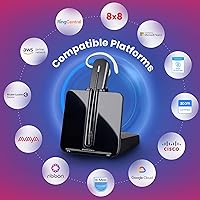Vista 4 de Grandstream - Paquete de auriculares inalámbricos VoIP compatibles con Plantronics - Teléfonos Grandstream: GXP1610, GXP1620, GXP1625, GXP1625