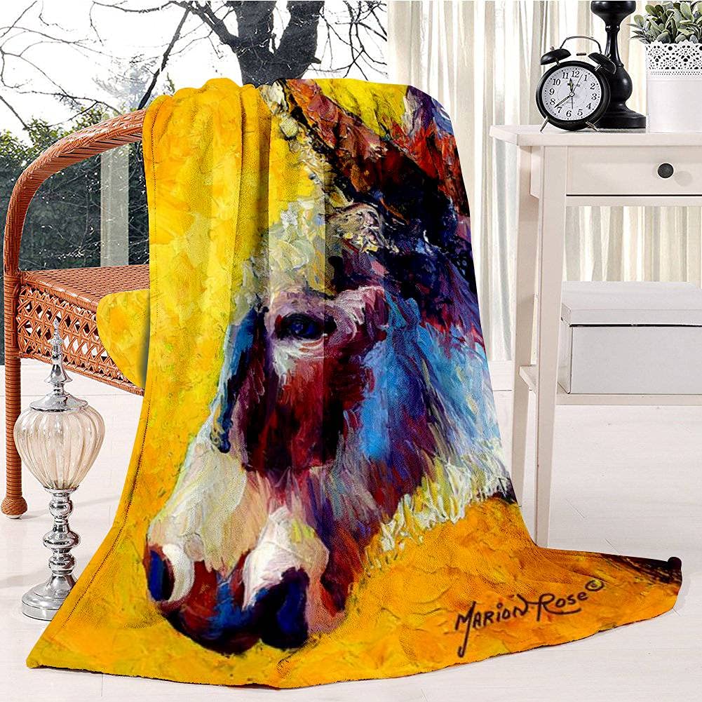 Burro Study II Bed Blanket Plush Velvet Soft Warm Blanket Lightweight Microfiber Blanket Christmas Blanket for Bed Chair Sofa, 150x200cm