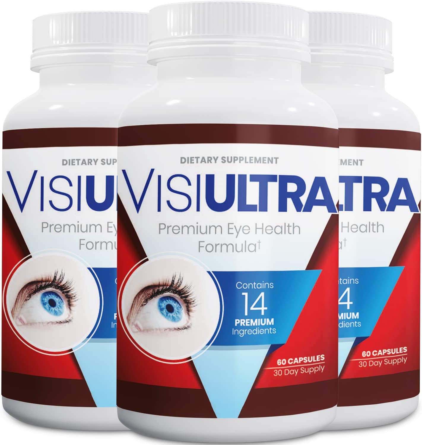 Eye Health Supplement – 14 Essential nutrients for Clear Vision, Blue Light Protection, and Long-Term Eye Health. Supports Clarity and Eye Wellness. 60 Capsules. (3 Pack)