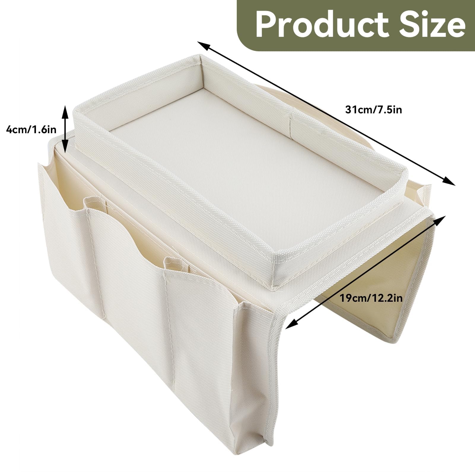 Portaoggetti Per Bracciolo Divano Con 5 Tasche - Vassoio Rimovibile Per Telecomando, Riviste E Bibite