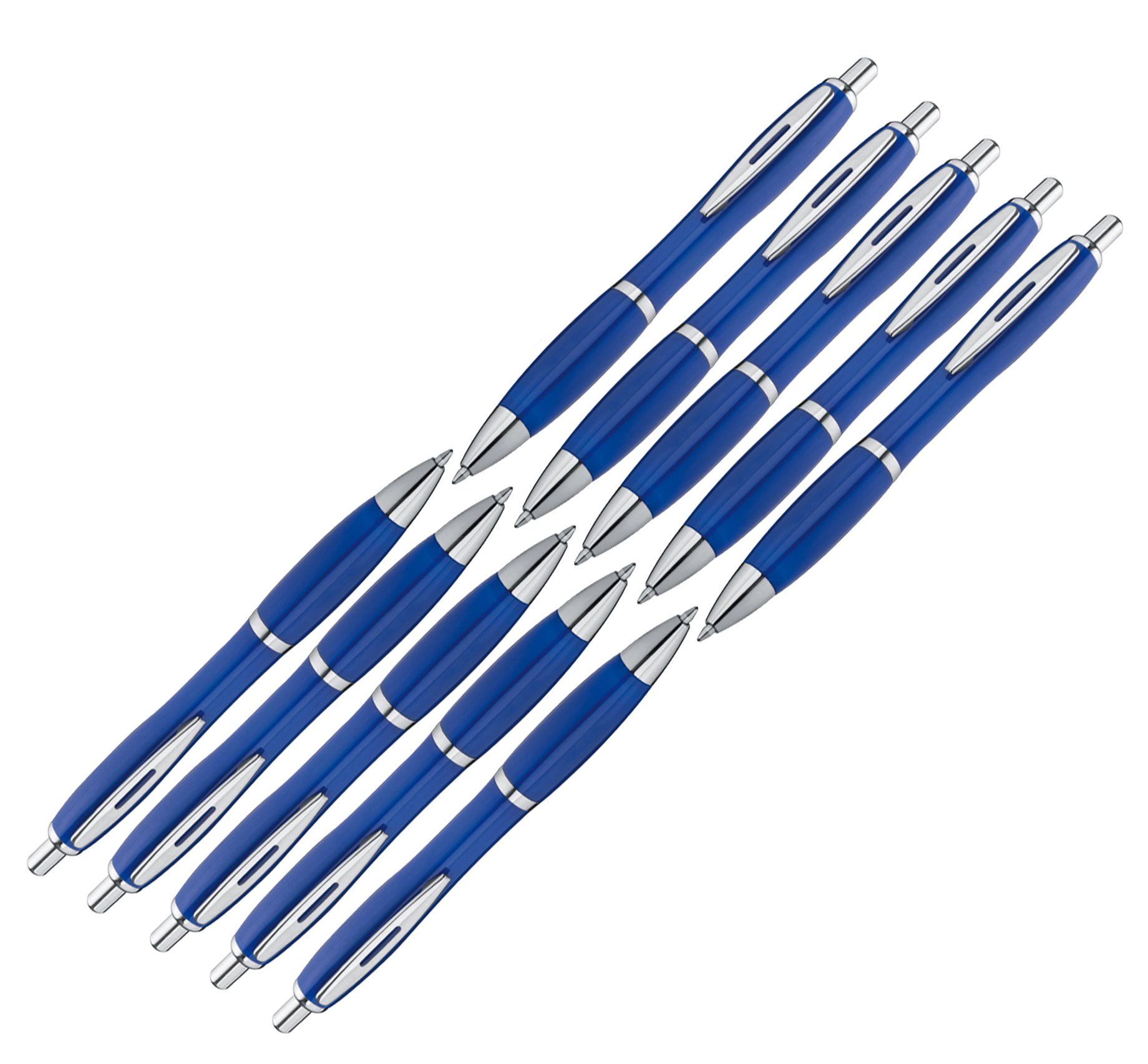 presents & more 10 pieces of Ballpoint pen in trendy colours blue