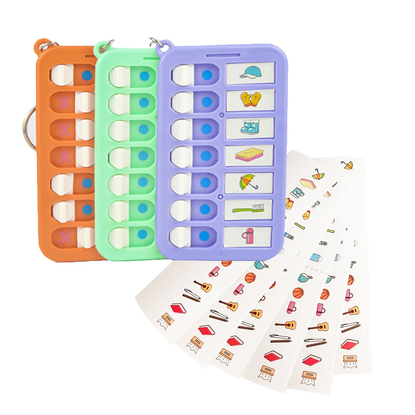 3pcs Tabla de Lista de Tareas por Hacer, Tablero de Lista de Chequeo, Llavero de Tabla de Memo de Lista de Chequeo, Tablero de Horario Reutilizable, Planificador Diario