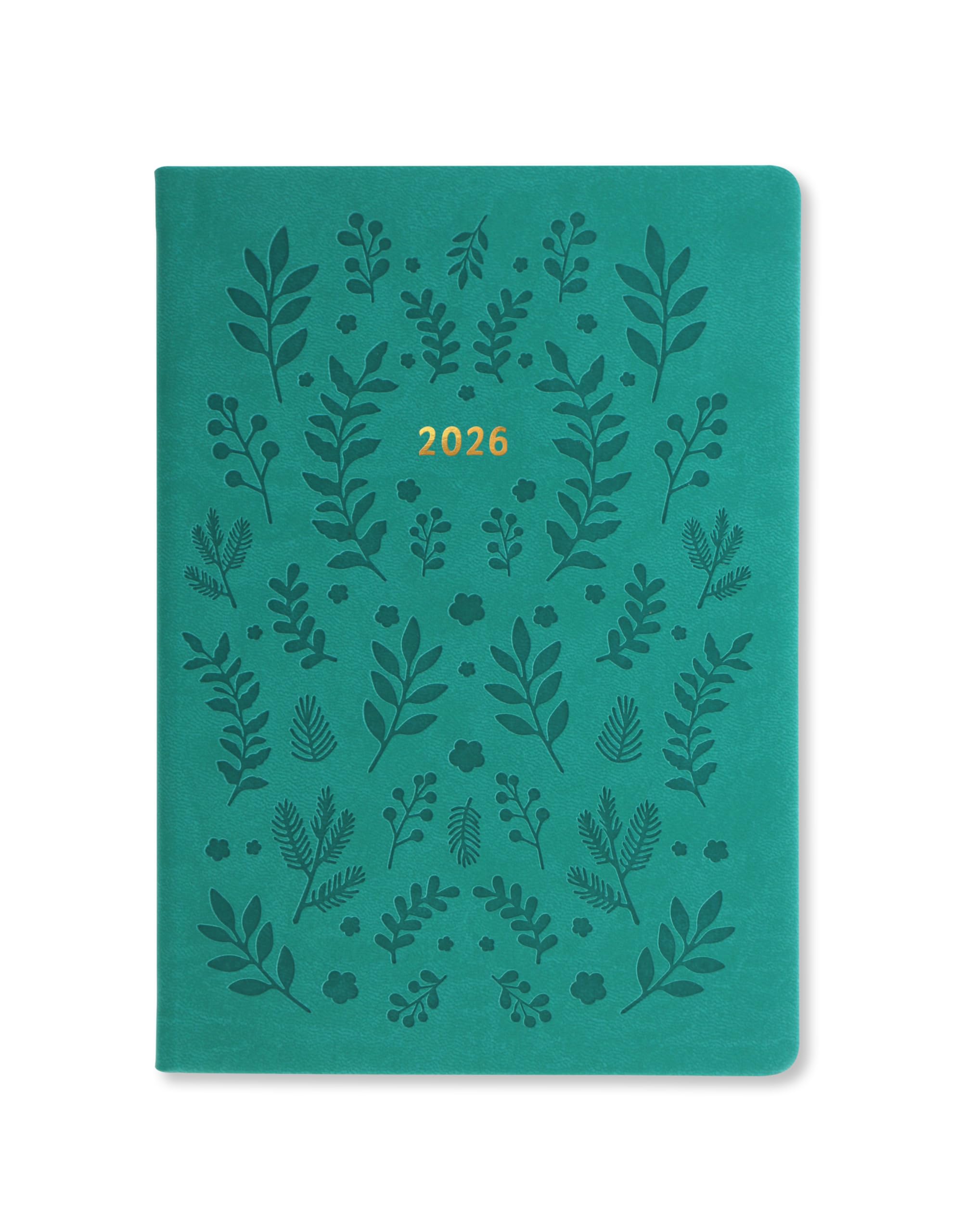Letts of London Woodland A5 Week to View 2026 Diary Green Soft Touch 26-082161
