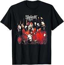 Slipknot Official Self Titled T-Shirt - Men's Black Small Crew Neck Short Sleeve T-Shirt