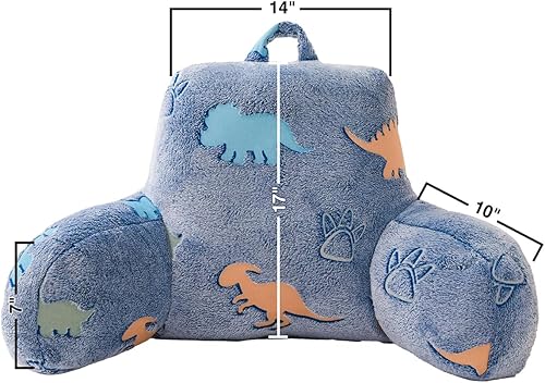 Miniatura 3 de Holawakaka Almohada de lectura que brilla en la oscuridad para sentarse en la cama, sofá para niños y adolescentes, almohada luminosa de respaldo de