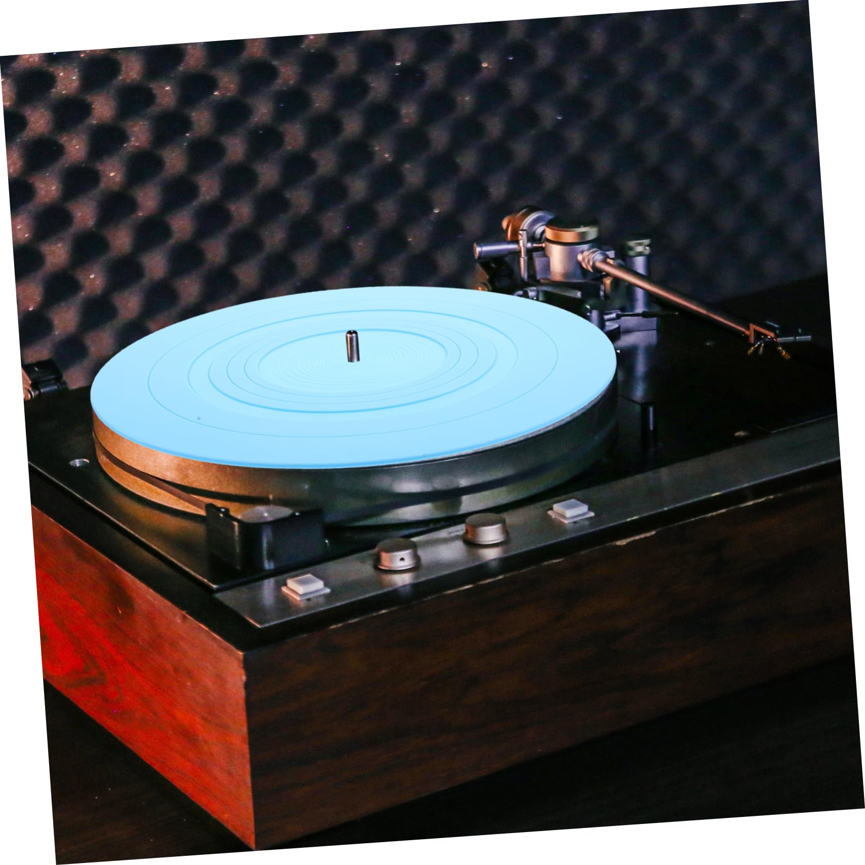ifundom Anti-static Vinyl Record Mat 295mm Blue Protective Pad for Turntable Player