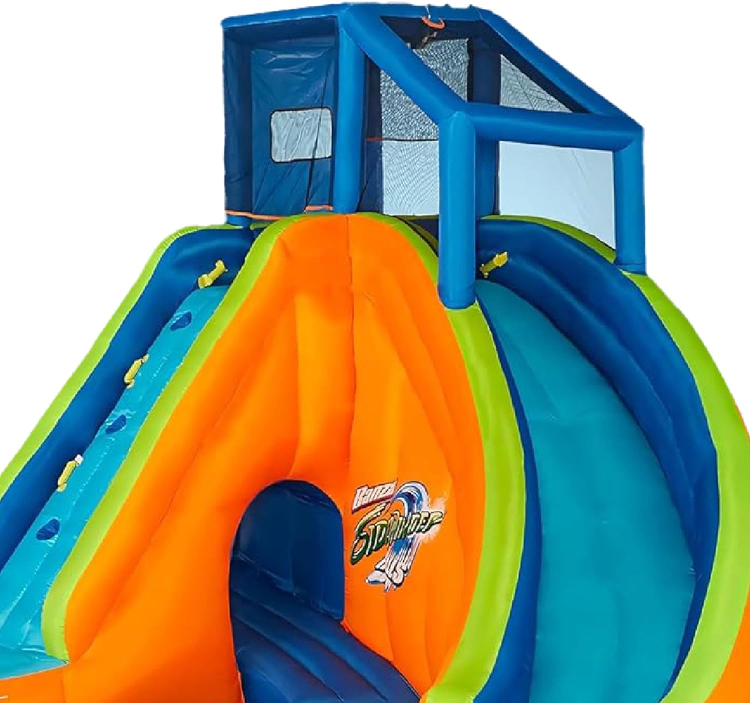 Banzai Sidewinder Falls Water Slide, Heavy Duty Inflatable Backyard Water Park w/Waterslide, Splash Pool & Sprinklers, for Kids Ages 5-12, Multicolor