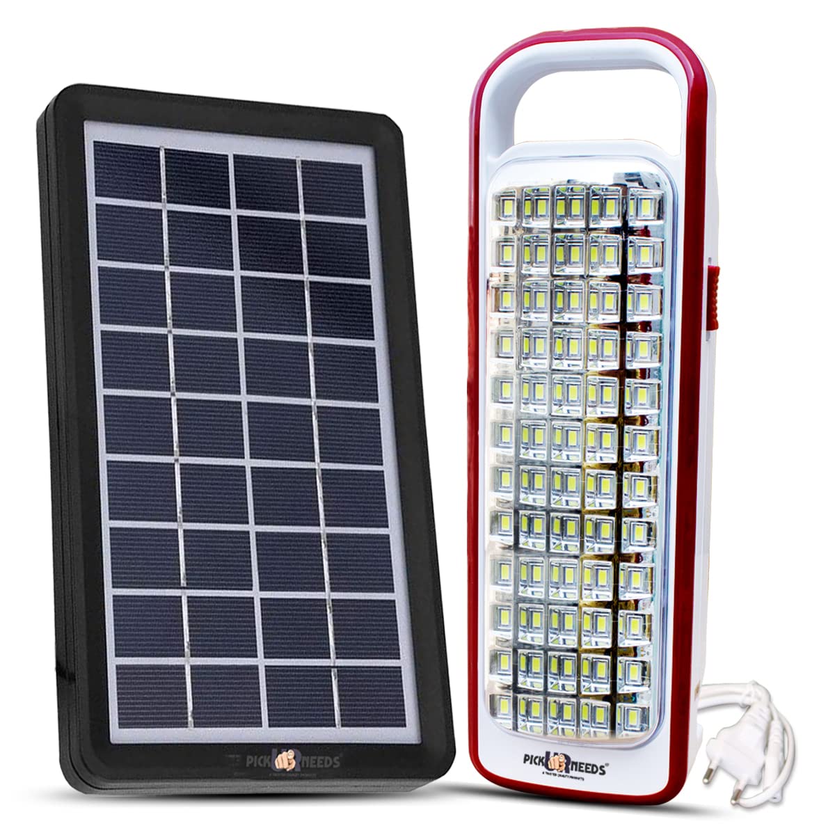 Pick Ur Needs Rechargeable Home Emergency Floor Lantern Lamp Light Built-in 60-LED Bulbs with Solar Panel (Red) (B09N9DW9GL) Amazon Price History, Amazon Price Tracker