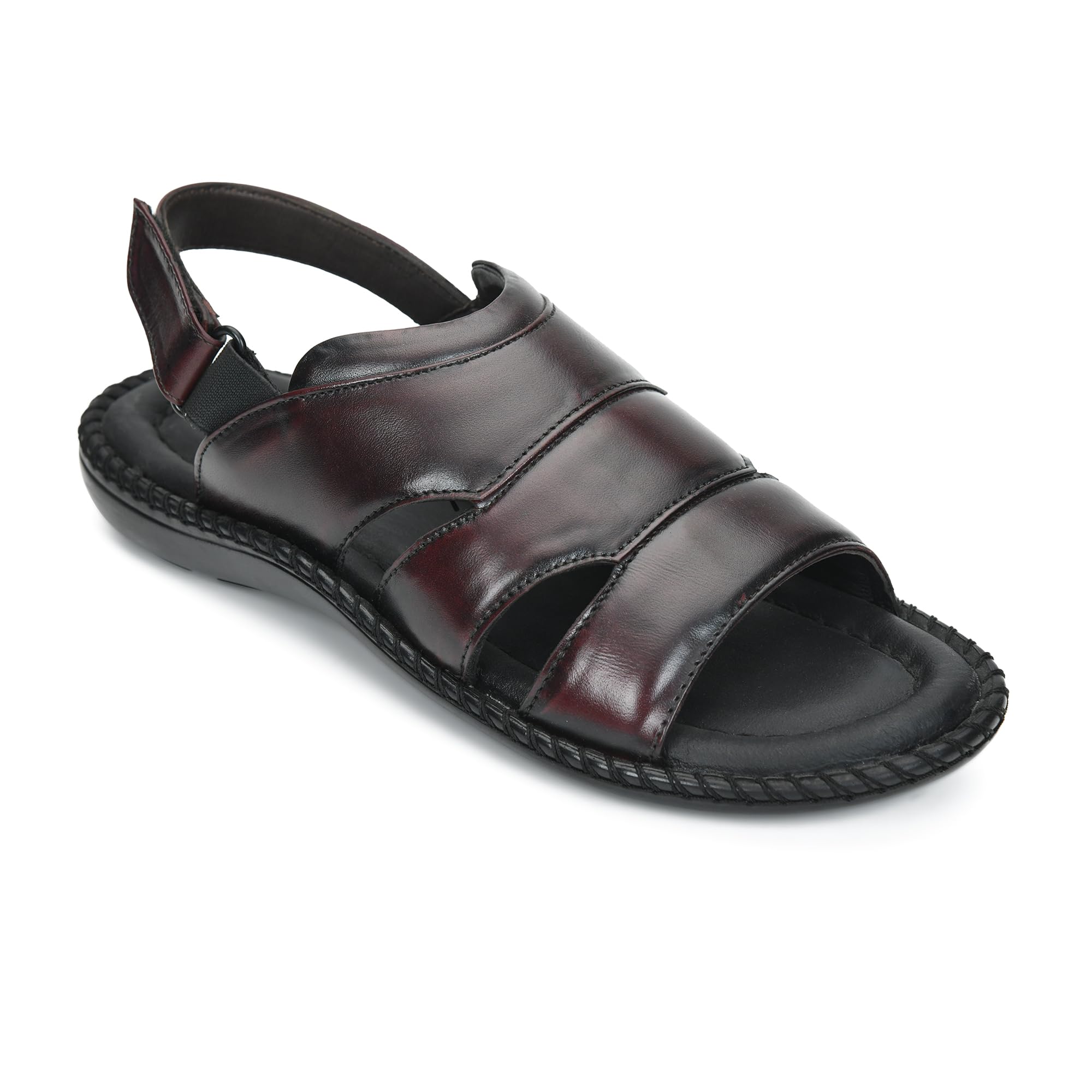 Handmade Leather Sandals for Man | Premium Leather Men Sandals with Cushioned Footbed | Adjustable Strap & Anti-Slip Grip | Casual & Ethnic Footwear for Daily Office, Travel Use-picture-46