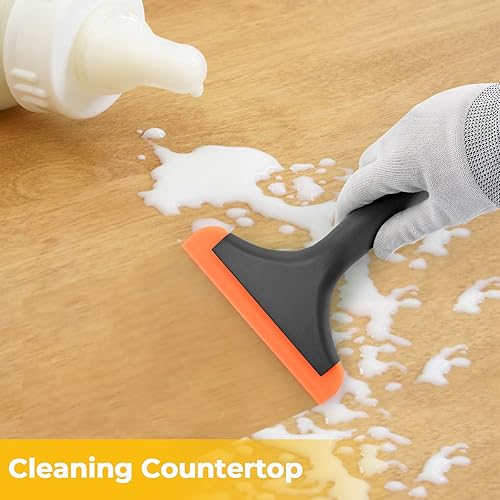 Miniatura 3 de Gomake Escobilla de ducha pequeña de silicona para ventana, escobilla de agua automática para puerta de cristal de ducha, parabrisas de automóvil,