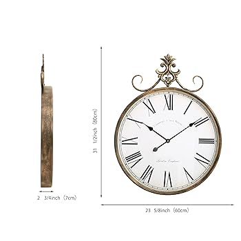 【掛け時計】UNDERPASS HANG CLOCK Amazon.com: Bedford Clock Collection Classic Chiming Wall