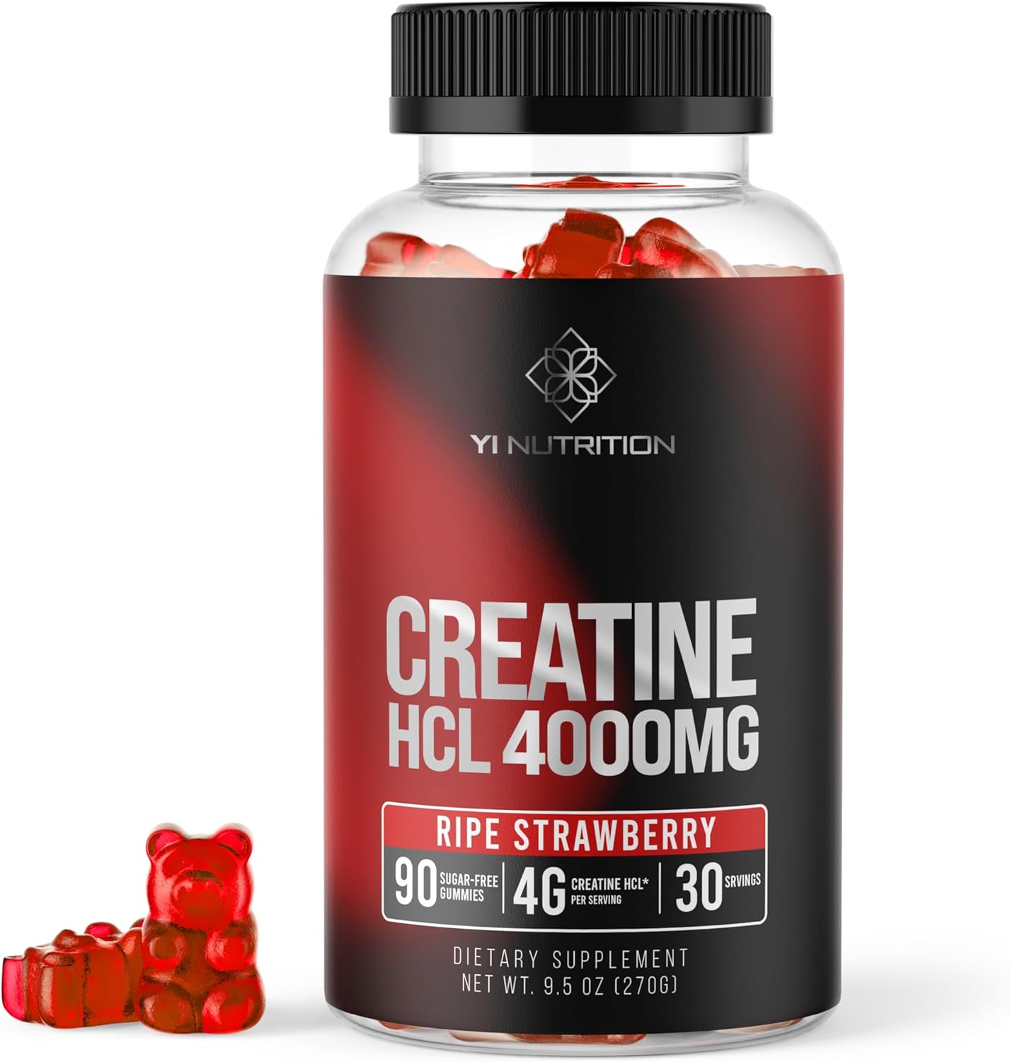 Creatine HCL Gummy - World's First 4000MG Creatine HCL Gummies 90 Count (90 Count)