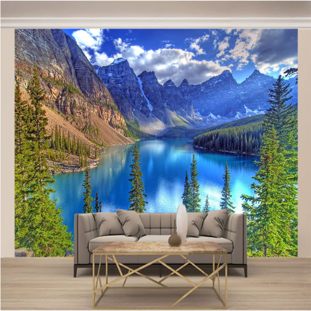 Papier peint panoramique 3d nature 200x140cm trompe l'oeil salon