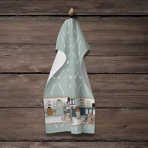 Miniatura 4 de Caroline's Treasures WDK6011KTWL Sable Sheltie in The Kitchen Towel - Toalla de mano decorativa para la cara, té, paño de cocina, cocina y baño