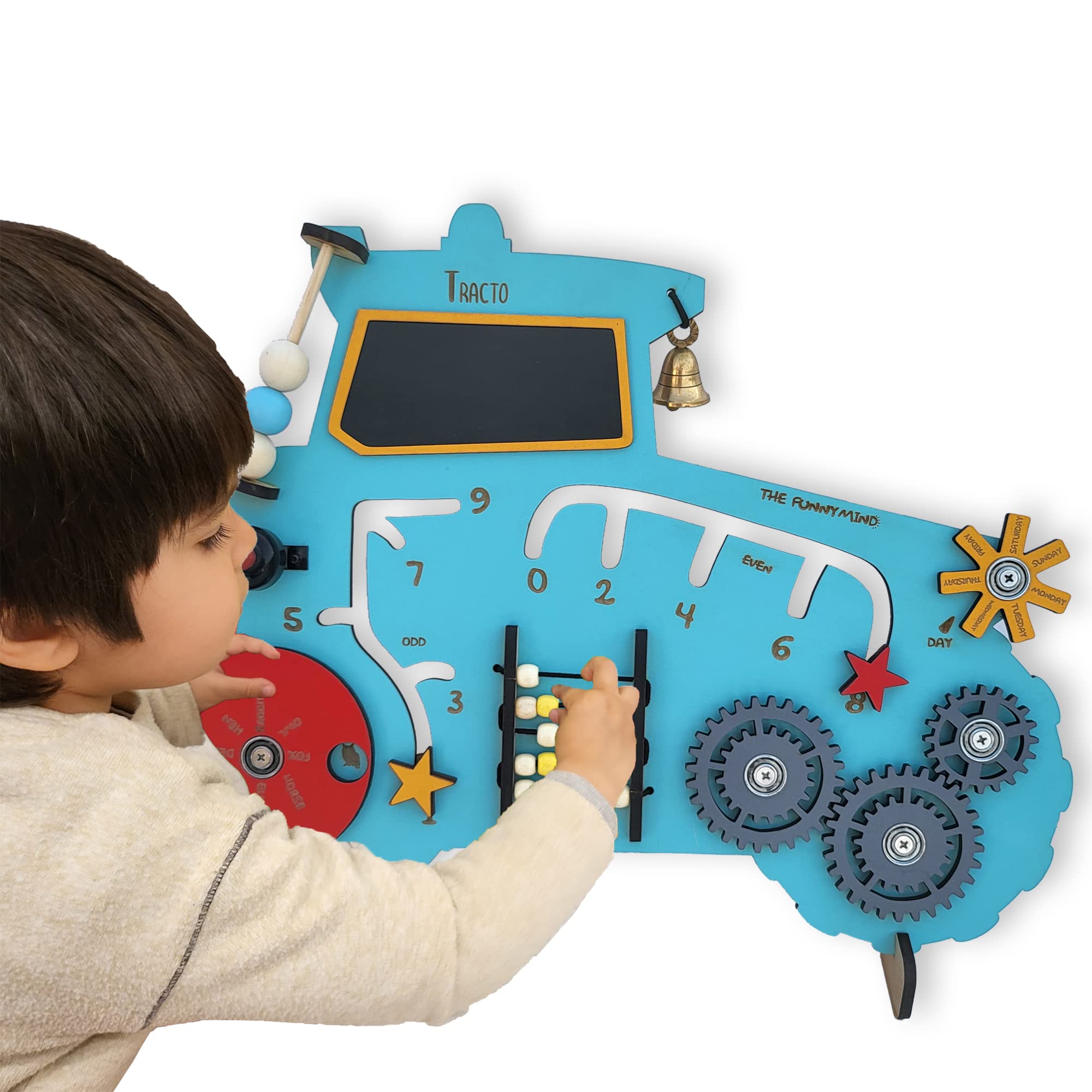 See full amazon price history chart for The Funny Mind Tracto Wooden Busy Board for Fun Game with More Than 10 Activities with Stand - Montessori Educational Sensory Toy for Kids and Toddlers- Colorful, Durable, Safe and Certified The Funny Mind Tracto Wooden Busy Board for Fun Game with More Than 10 Activities with Stand - Montessori Educational Sensory Toy for Kids and Toddlers- Colorful, Durable, Safe and Certified (B09DKTGLYY) Amazon Price History, Amazon Price Tracker