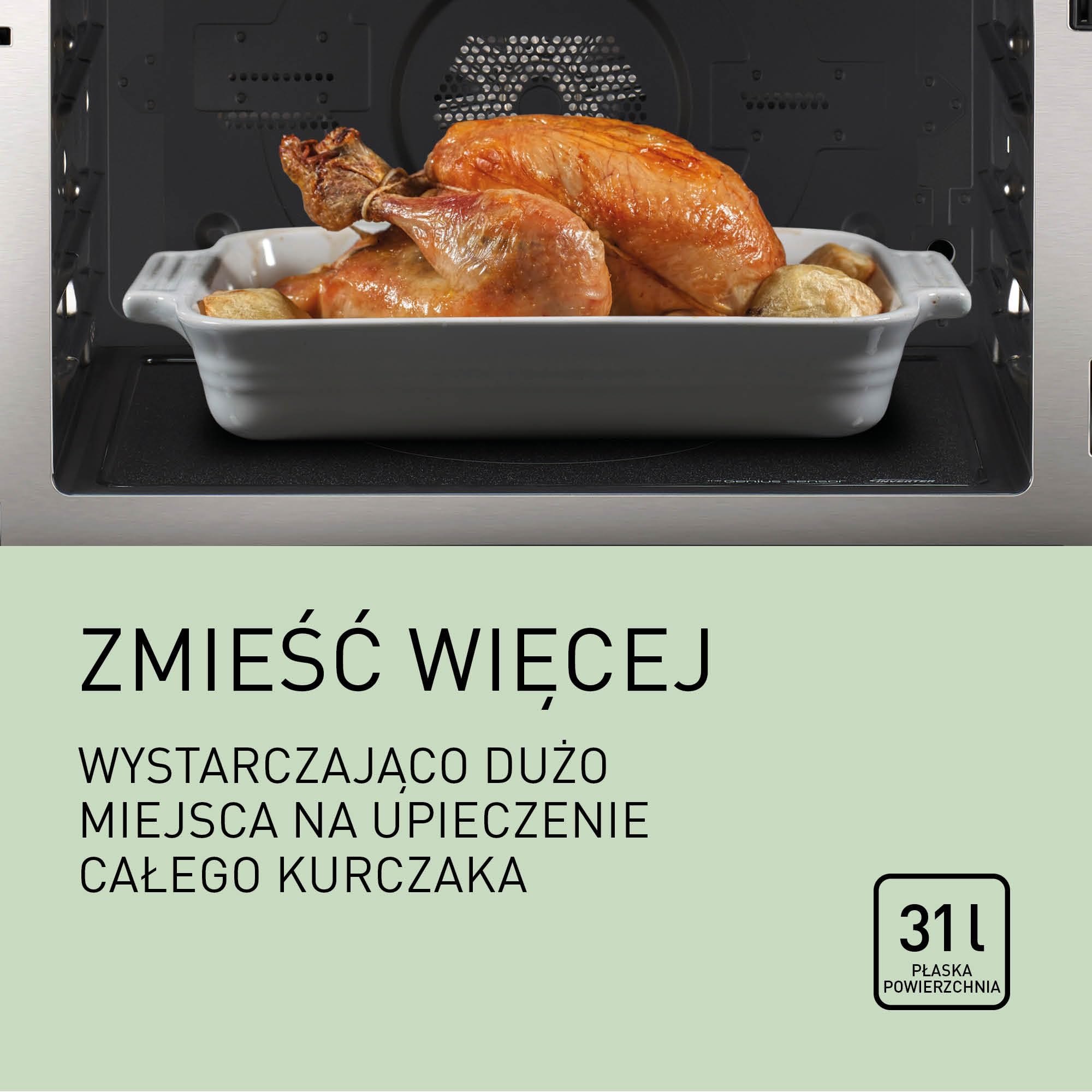 Panasonic NN-CS88L parowa kuchenka wielofunkcyjna 4w1 (31l, technologia inwerterowa, para 1300W, Konwekcja 30–230°C, grill 1300W, mikrofale 1000W)