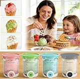 Lot de 4 Ninja Creami NC700 NC701 Pots à Glace Compatibles, Pot Ninja Creami Swirl 480 ml, Récipients à Glace, Couvercles Hermétiques, Sans BPA, Lave-vaisselle - 9