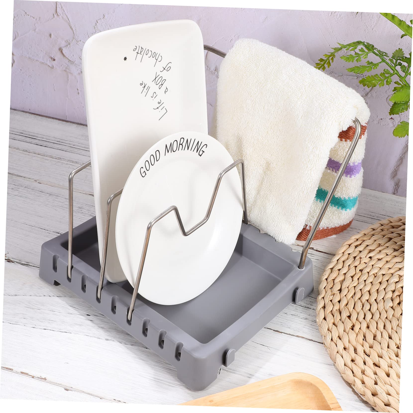2piezas Rejilla Para Tapas De Ollas Organizador De Cocina Soporte Para Guardar Tapas De Ollas y Tablas De Cortar La Cocina