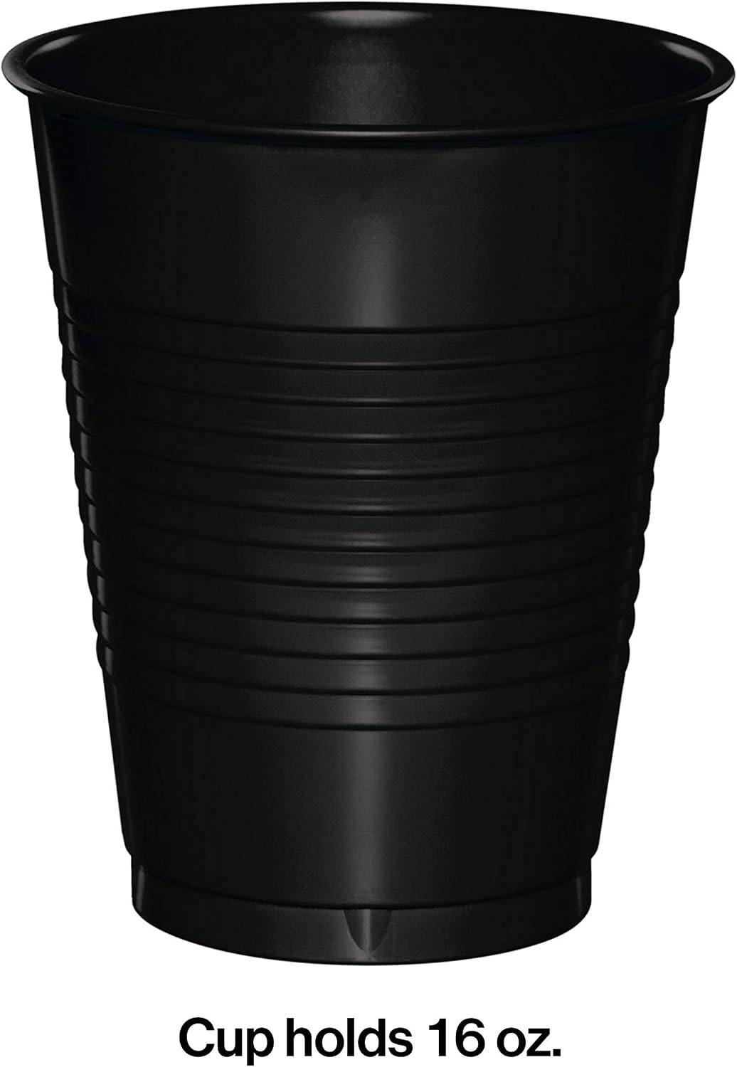 Creative Converting 50-Count Touch of Color 16-Ounce Plastic Cups, Black Velvet -