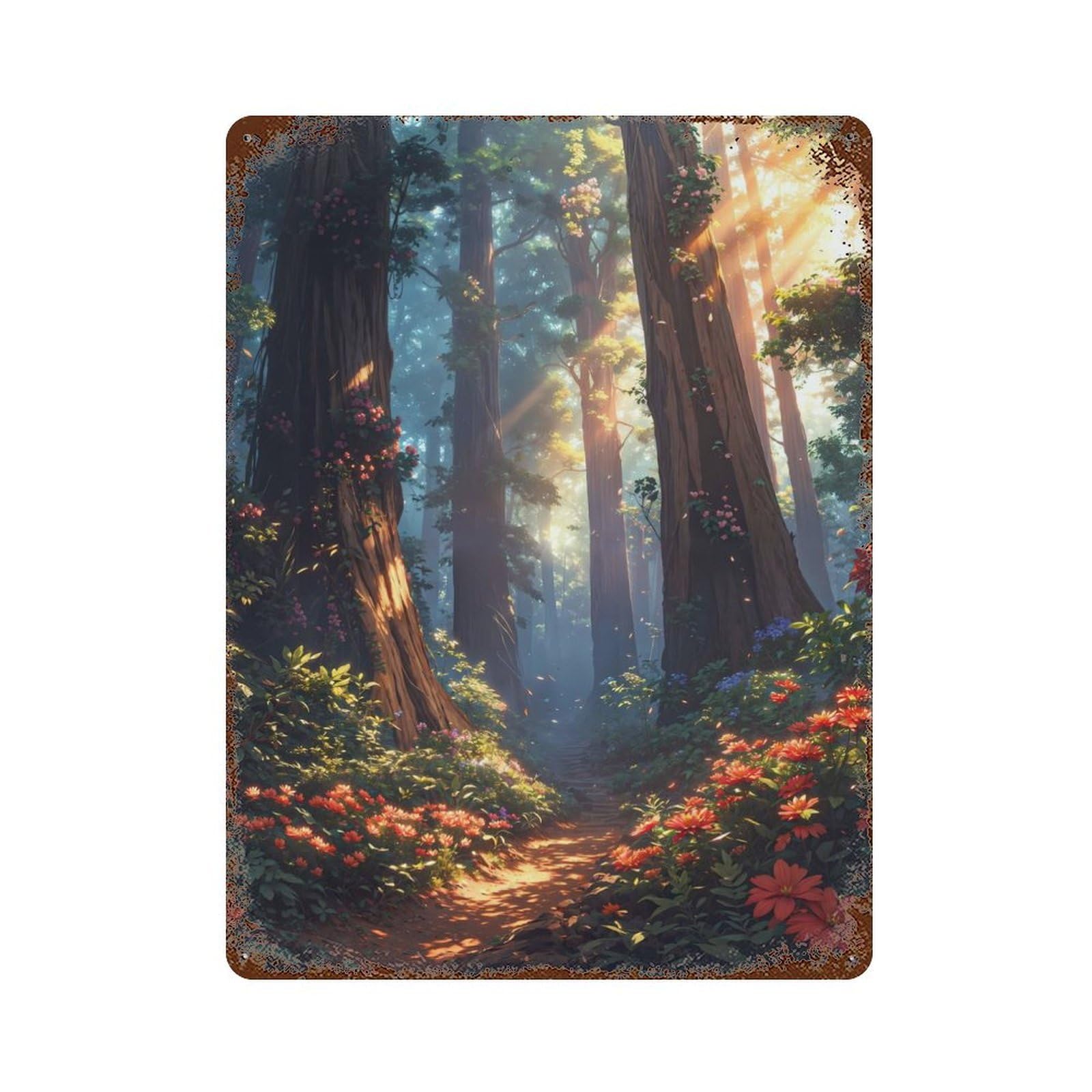 Mistery Trail Vintage Metal Tin Sign 15.7"x11.8", Ideal for Cafe, Home Bar And Lounge Decor