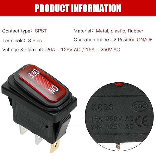 Miniatura 5 de GREHUA Interruptor de encendido y apagado para scooter eléctrico Razor E300 E100 E200 E325 RX200 eSpark Crazy Cart Dune Buggy Dirt Quad 500 Pocket