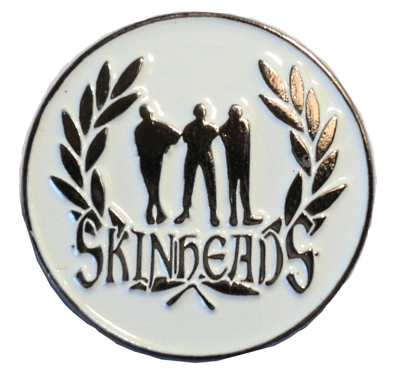 Mercmad Multicolour Skinheads With Laurel Hooligan Mod Scooterist Metal Enamel Badge