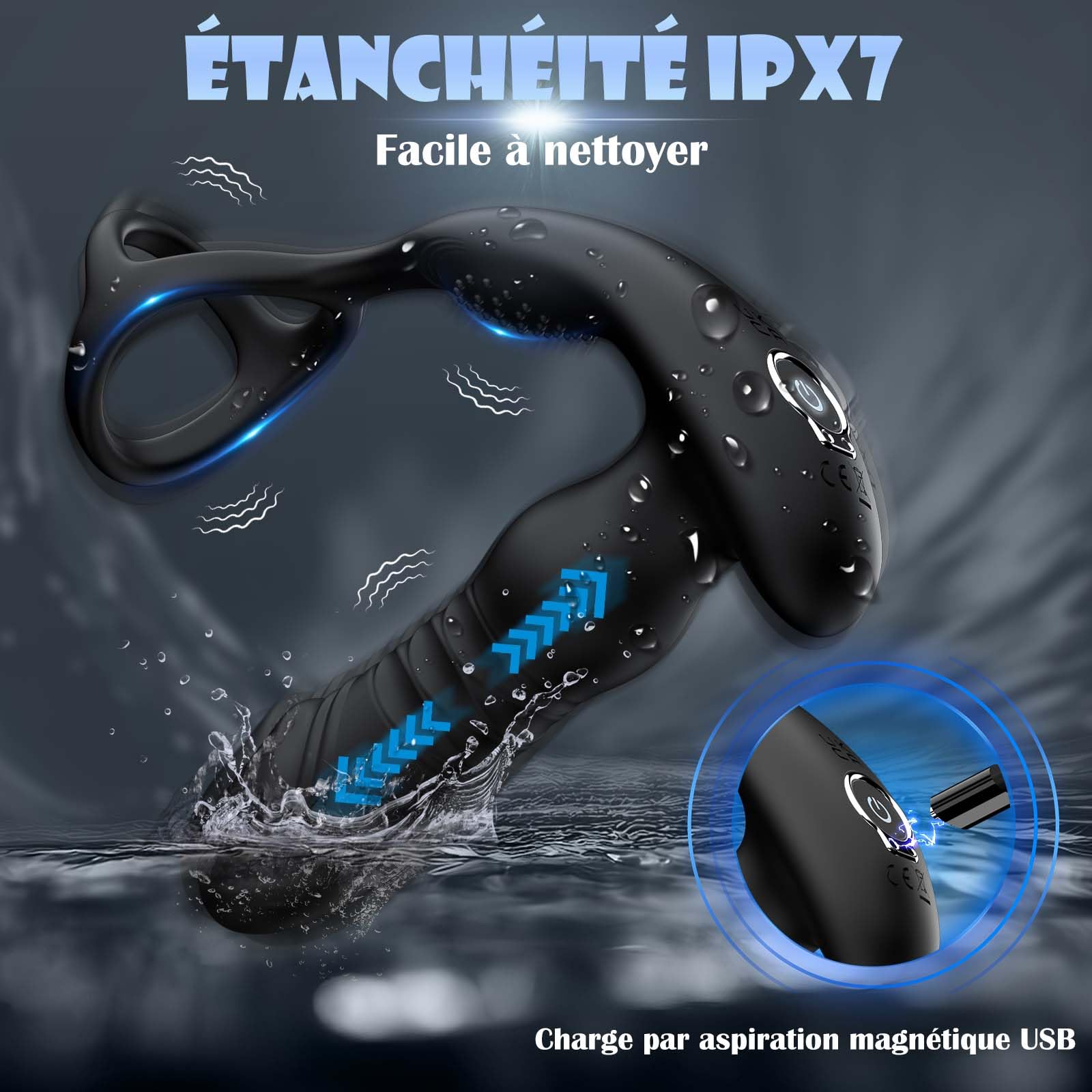Vibratoreper Uomo Plug Analesex con Anello per Pene, Vibratore Anale Sex Toys Anello Vibrante per il Pene Dildo Realistico 10 Modalità di Vibrazione, 3 IN 1 Plug Anale da Uomo Prostata Sextoysdonna