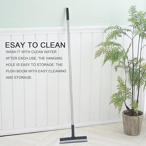 Miniatura 6 de Escoba de cerdas rígidas, cepillo de escoba para azulejos de bañera, escoba de empuje para limpieza de ducha, patio, cocina, garaje, cepillo de
