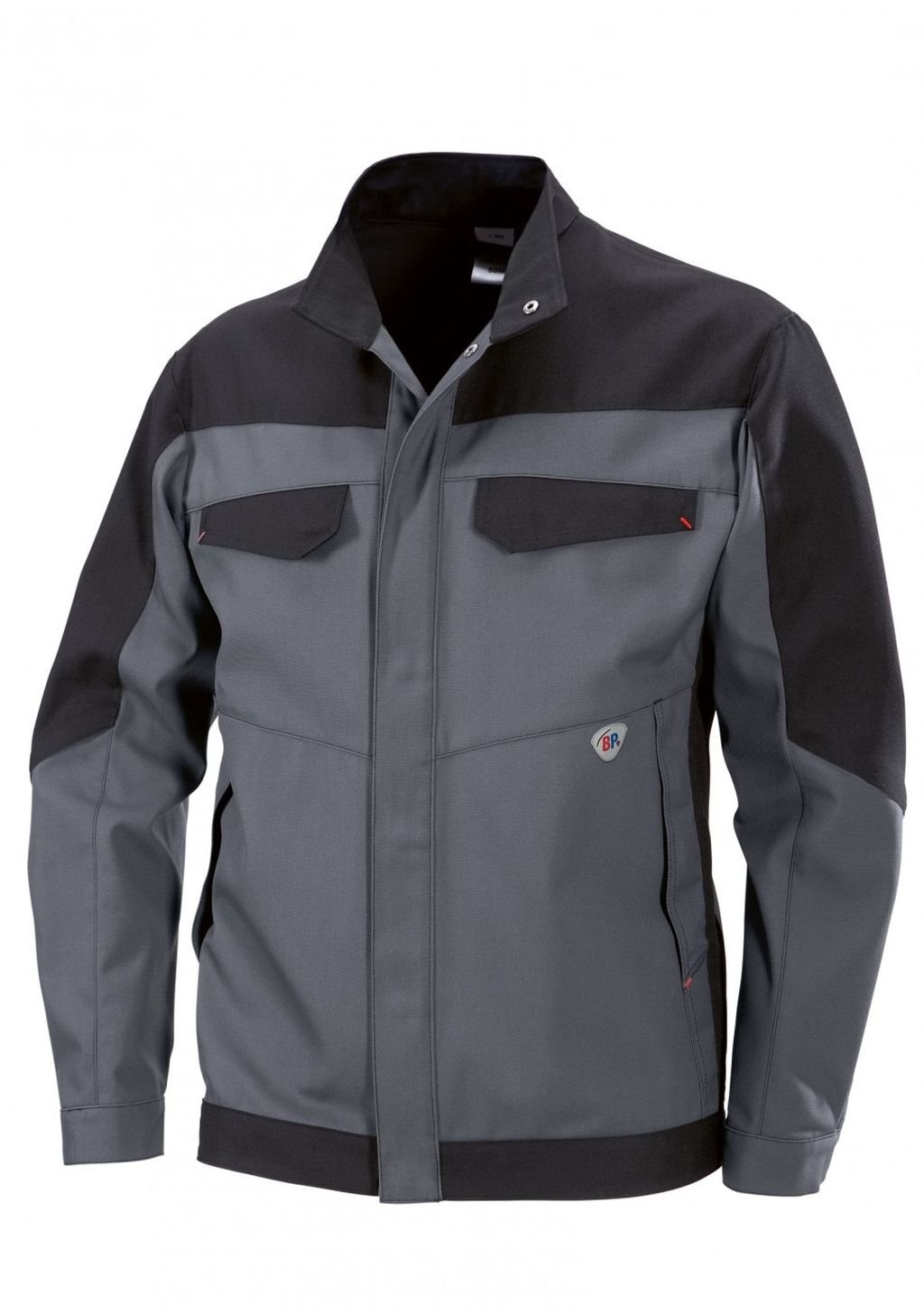 BP 2402-820-5332-52/54n Arbeitsjacke, Stehkragen, verdecktes Druckknopfband, 320,00 g/m², dunkelgrau/schwarz, 52/54n