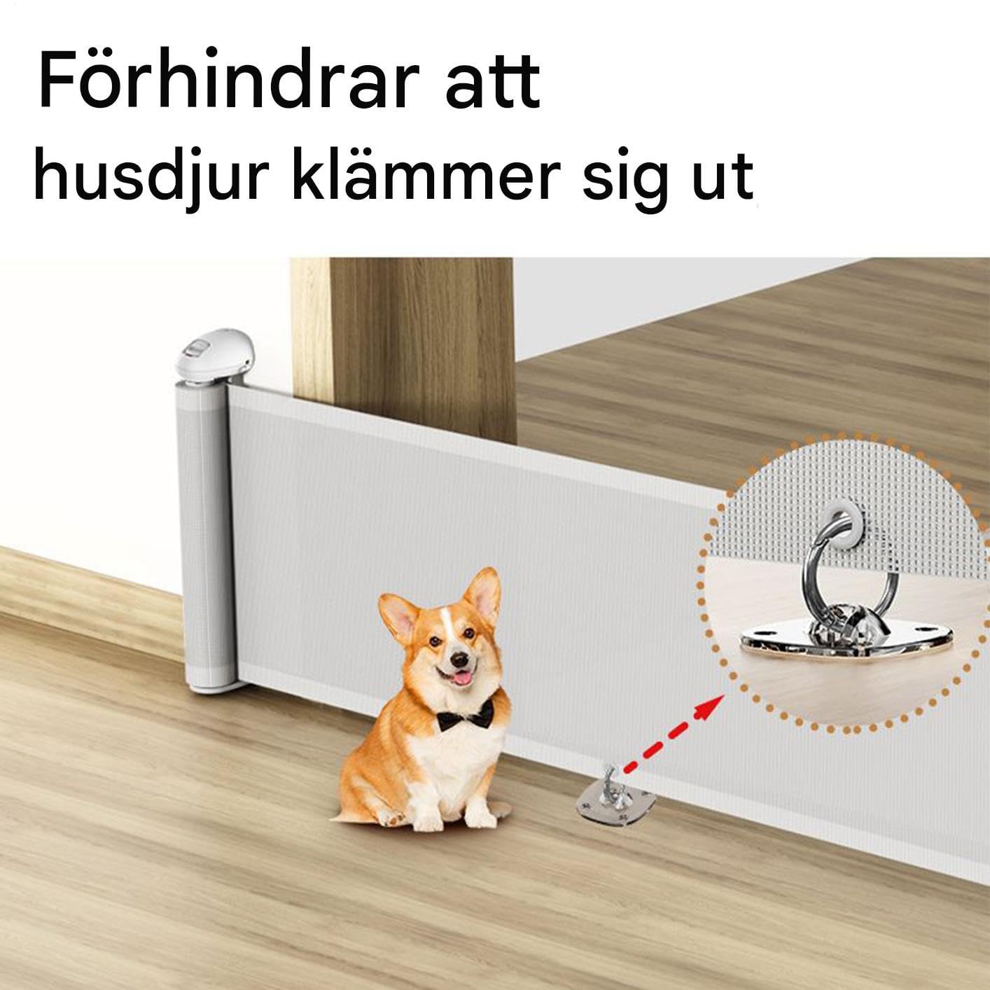 Cancello Retrattile per Porte Recinto Sicurezza 45x150 Cm Per Animali | Barriera Retrattile Per Porta Per Cani E Gatti Per Porte Scale Casa Interno Esterno Bambini Cuccioli
