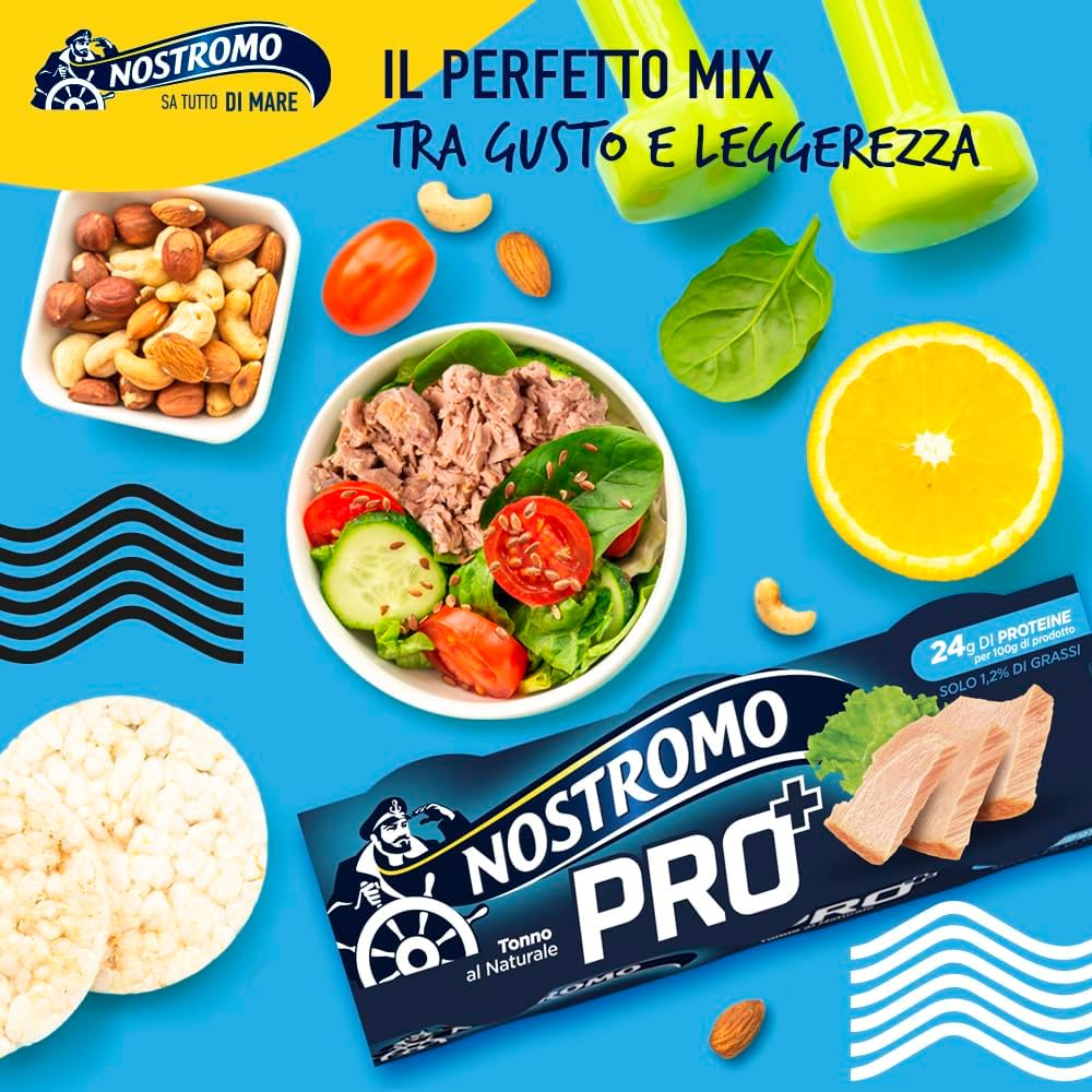 Nostromo – Tonno PRO+, 3 lattine da 65gr. Tonno proteico al naturale. Ricco di proteine, ideale per sportivi e per un’alimentazione equilibrata. - Immagine 4