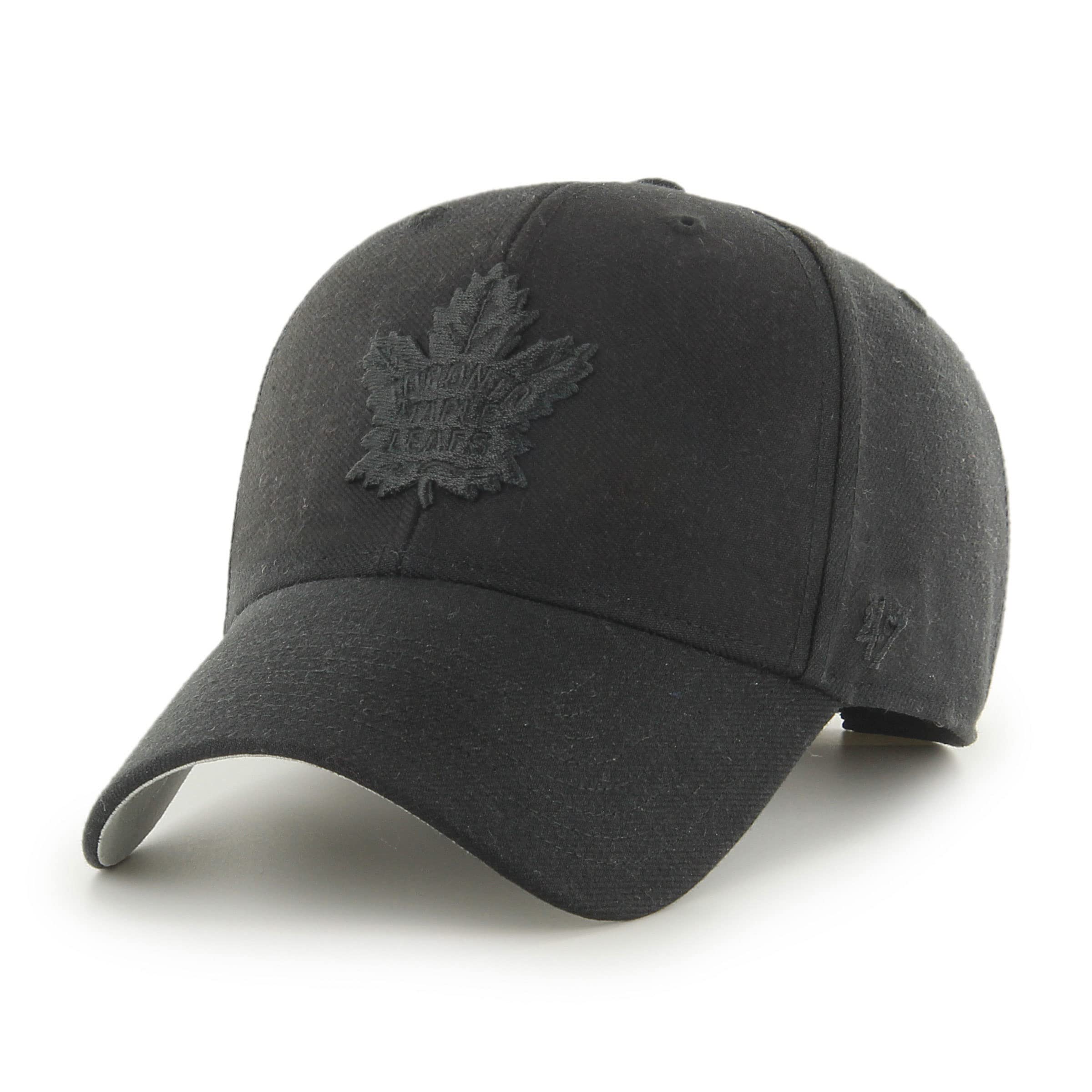 47 Men's Toronto Maple Leafs Black On Black MVP Adjustable Hat