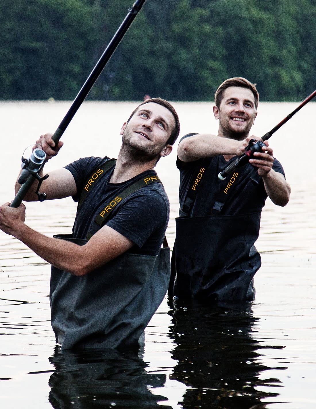 PROS Wathose wasserdichte Anglerhose Fischerhose