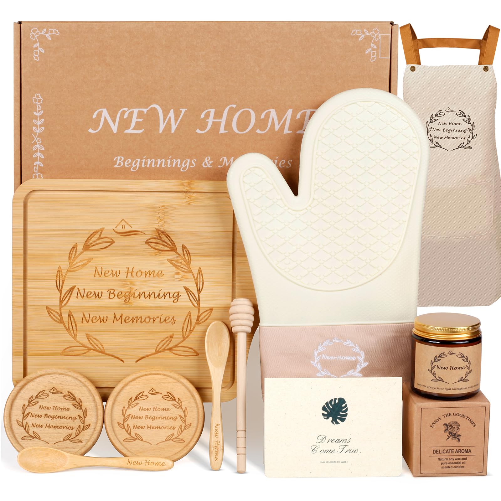 House Warming Gifts New Home, New Home Gifts Ideas for New Homeowners, New House Gift Basket, Realtors Closing Gifts for Home Buyers,Housewarming Gift Serving Board for Couple Women Men