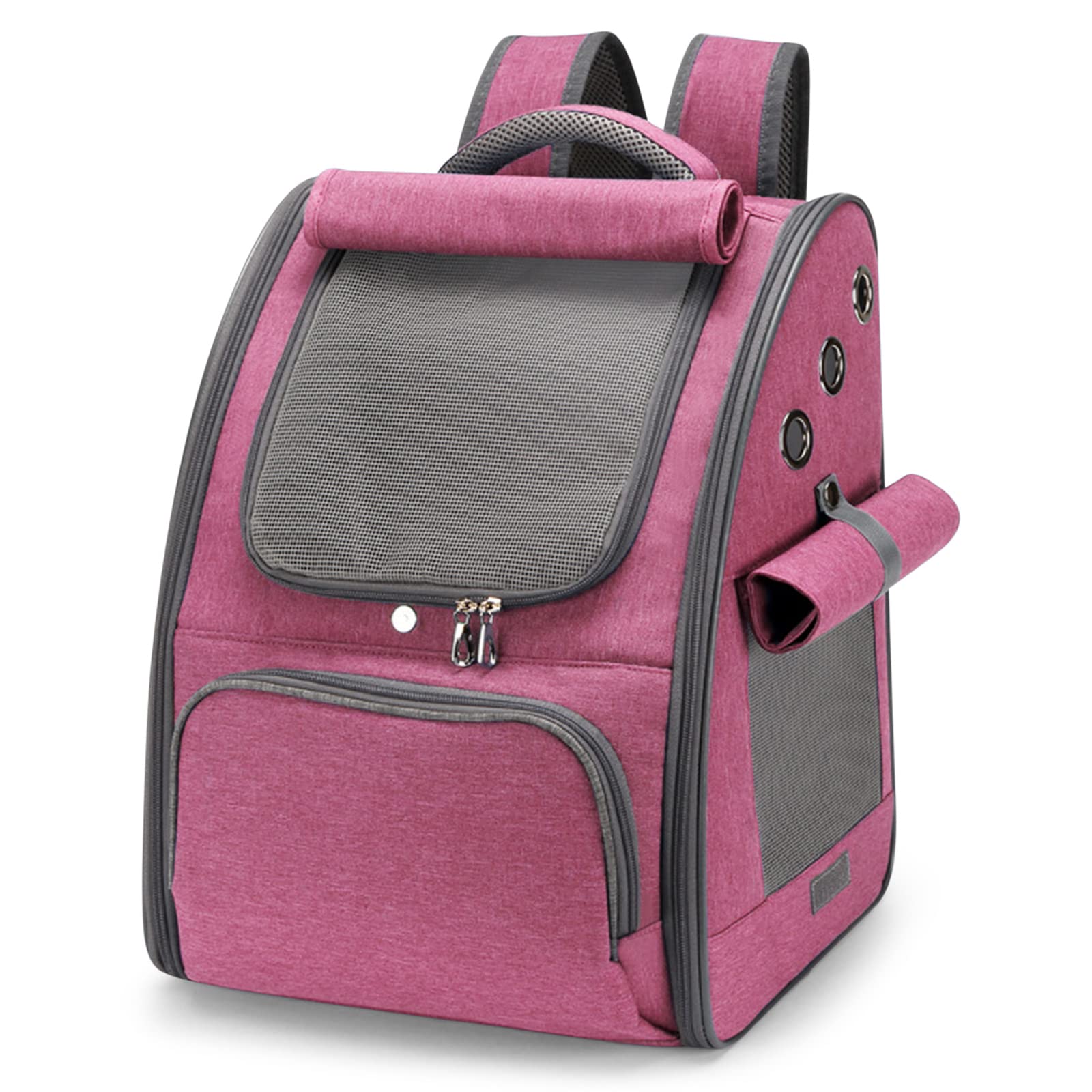 ALLSOPETS Mochila para Mascotas Plegable Mochila TransportíN Gato Perro Respirable CóModo Mochila Al Aire Libre para Mascotas Viajar Acampar Parques Perros PequeñOs Gatos Mascotas Mochilas Rosa