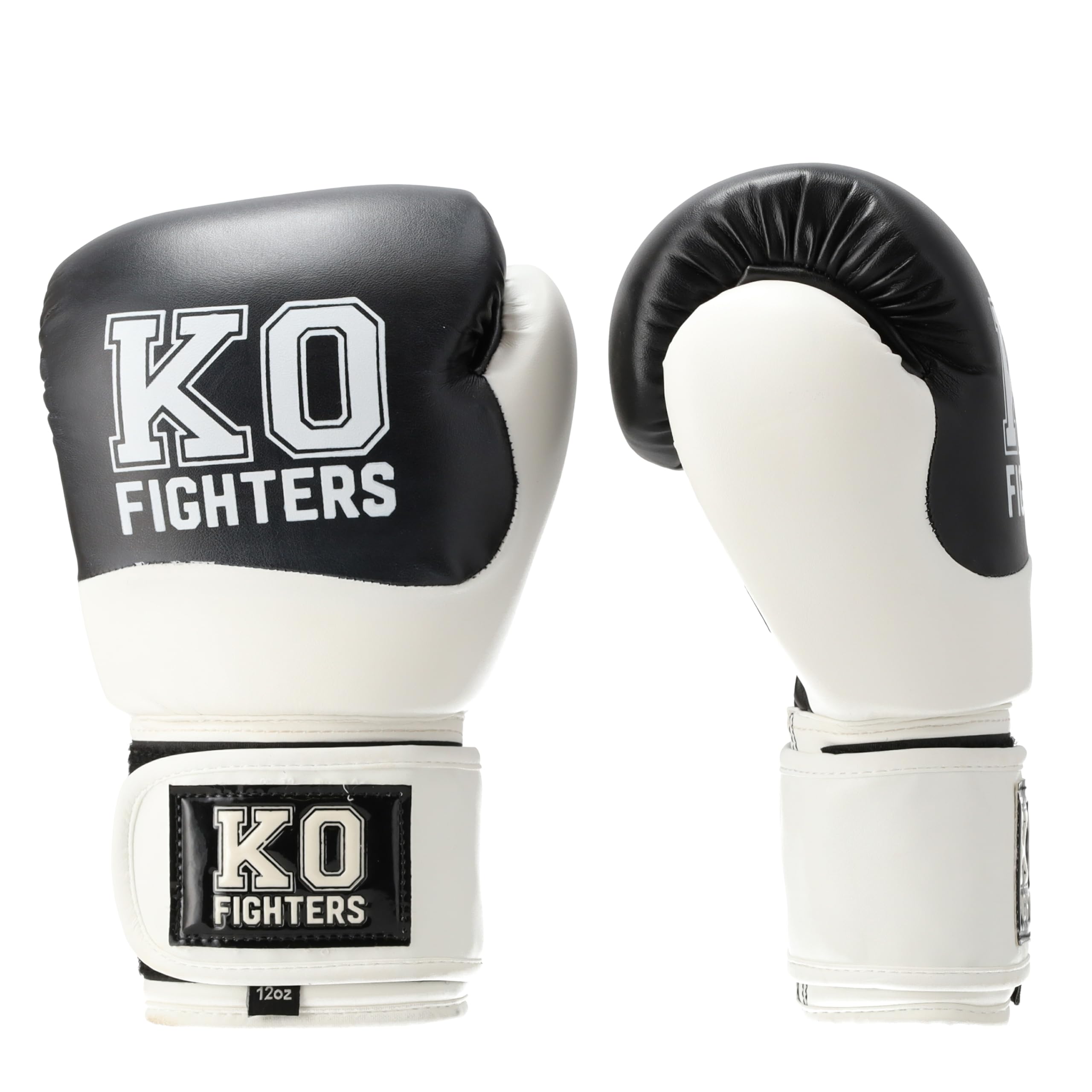 Guantoni da boxe – kickboxing, boxe e MMA – Pelle vega, chiusura in velcro – Guanti da allenamento per principianti e avanzati – Borsa per il trasporto inclusa – Nero e bianco