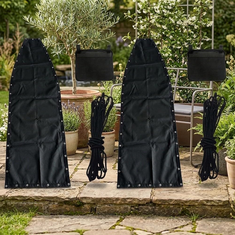 Schwarzer Ersatzbezug für Hängesessel für textilene 64x197cm(2pcs with pockets)