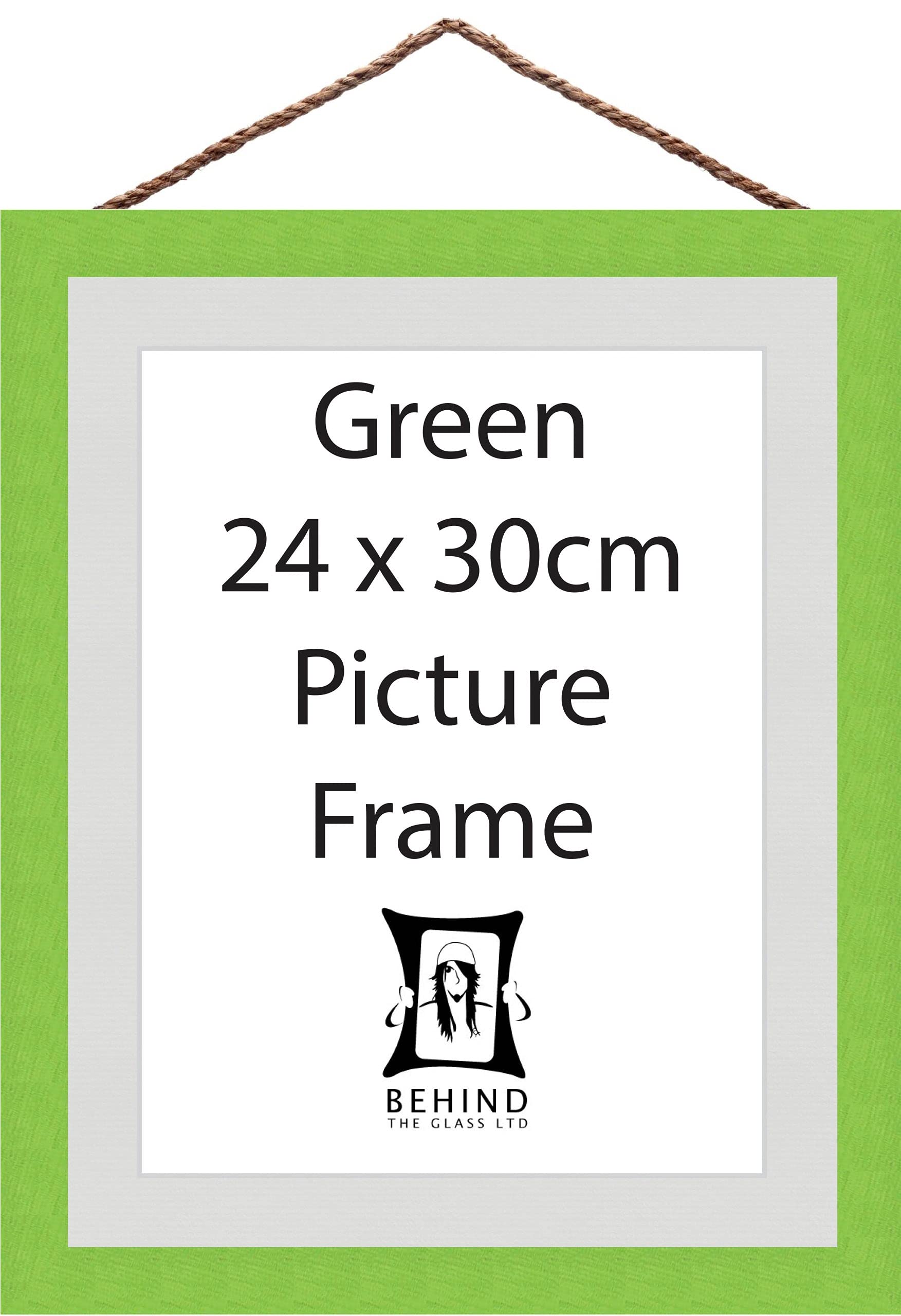 Behind The Glass Green - Hanging Handmade Picture/Photo Frame With Mount - 24X30cm
