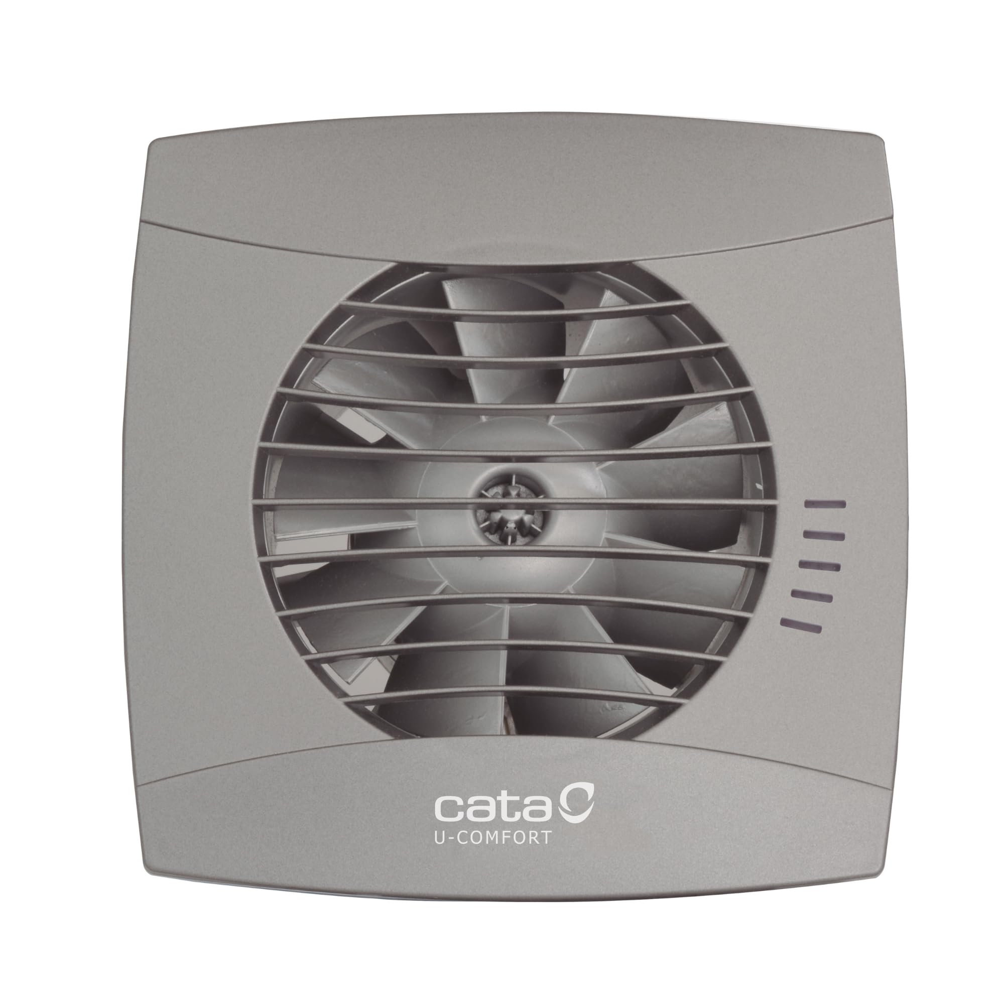 CATA Bathroom Extractor Fan UC-12 TIMER HYGRO SILVER Class IP44 Anti-return Valve Humidity Detector Sound Level 26 dB Power 12 W Outlet Diameter 120 mm Flow Rate 205 m3/h Silent Eco Colour Grey
