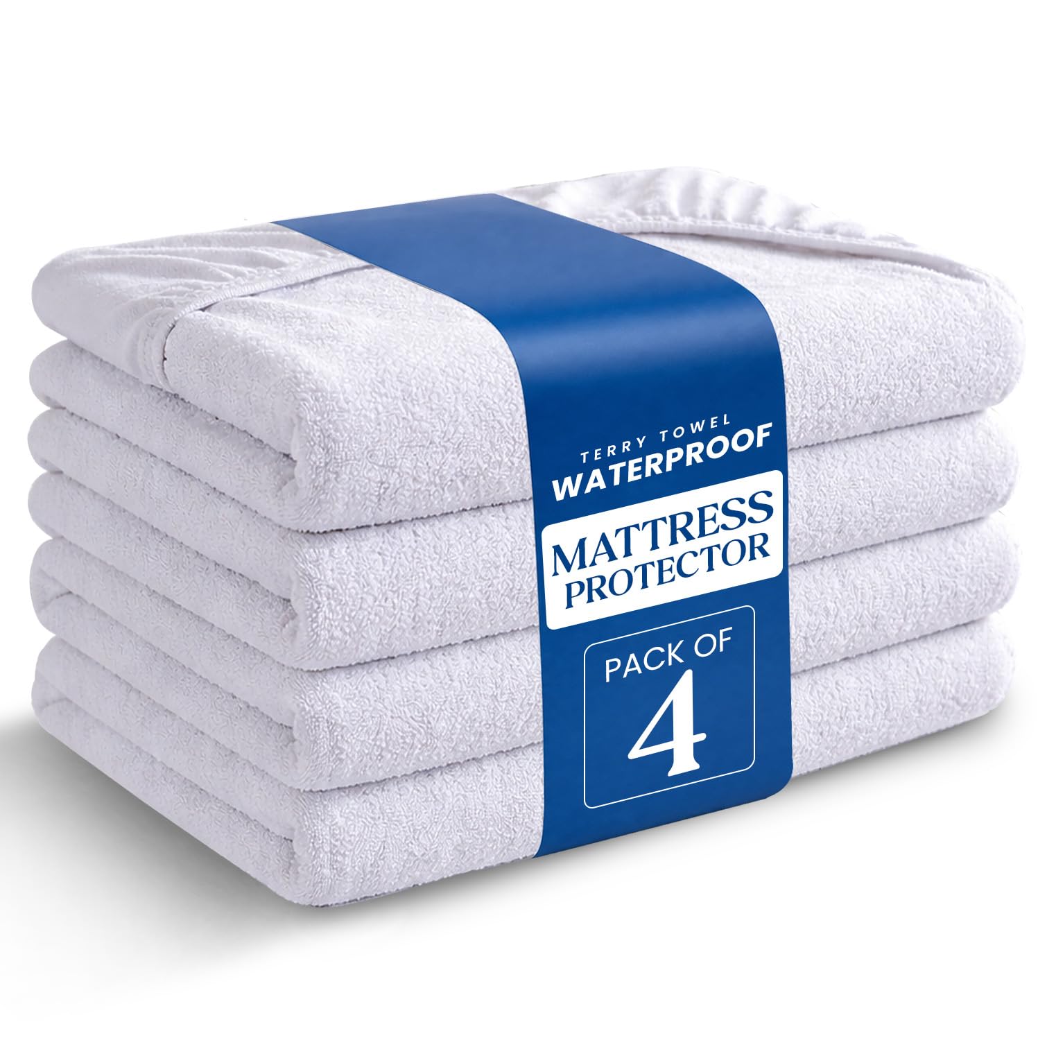 Moonlight Bedding Single Mattress Protector (Packs 4) – Super Absorbent 100% Waterproof Mattress Protector – 30cm Deep Fitted Sheet Style Mattress Cover