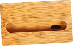 Suporte de amplificador de som de madeira para celular com ressonância de eco retrô de grão de madeira para assistir a vídeos e proteção contra arranhões