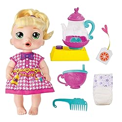 Baby Alive Bubbly Tea Party LaLa GooGoo Doll with Teapot Accessories, Blonde Hair, 11 Inches, Toys for 3 Year Old Girls and Boys & Up