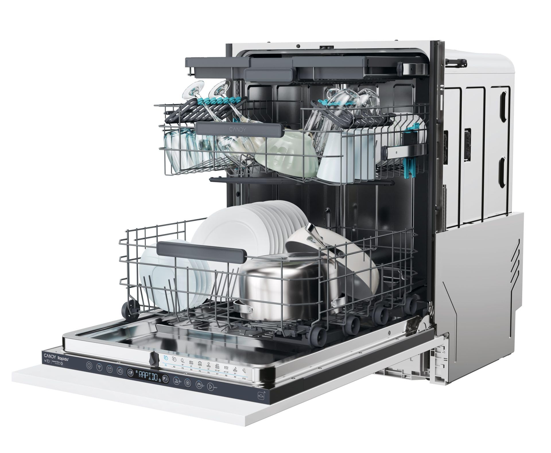 CS6C2S3PSA RapidO' - Lavastoviglie da Incasso 60 cm, a Scomparsa Totale, Wifi, 16 Coperti, Classe energetica C