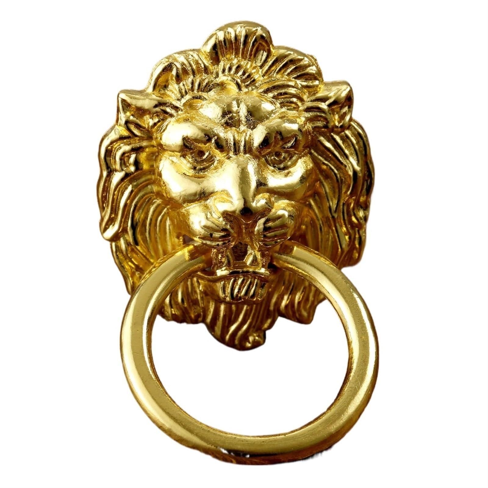 Liuchuchu 42X67mm Gold 1Pc Cupboard Handles Vintage Cabinet Knobs And Handles Furniture Door Antique Drawer Pull Handle Knob Ring Small(42X67mm Gold 1Pc)