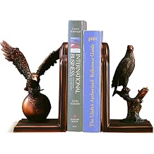 Bookends Set Eagle Bronze Plated Statue Sculpture Nib