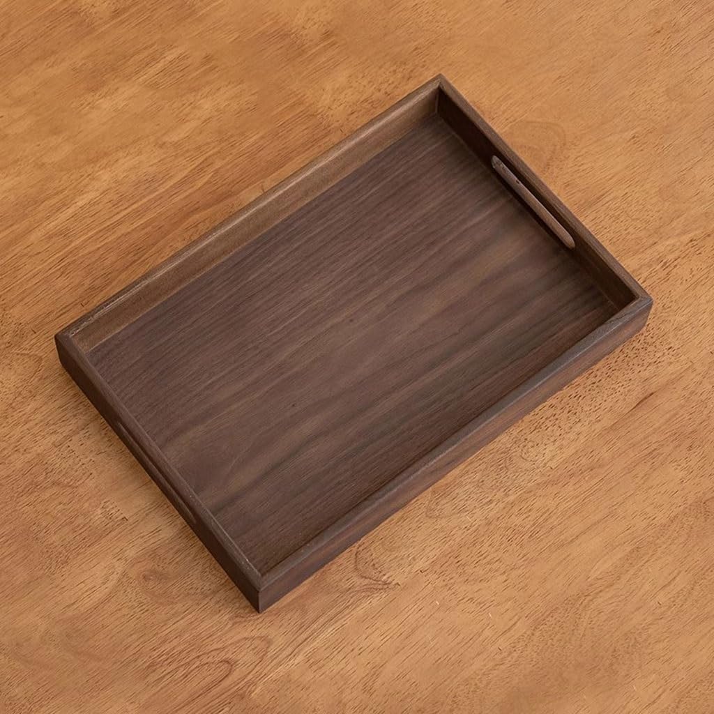 Bandejas Servir Comida Bandeja De Té Madera Maciza For El Hogar, Servicio Café Sencilla For Restaurante Mesa Cama