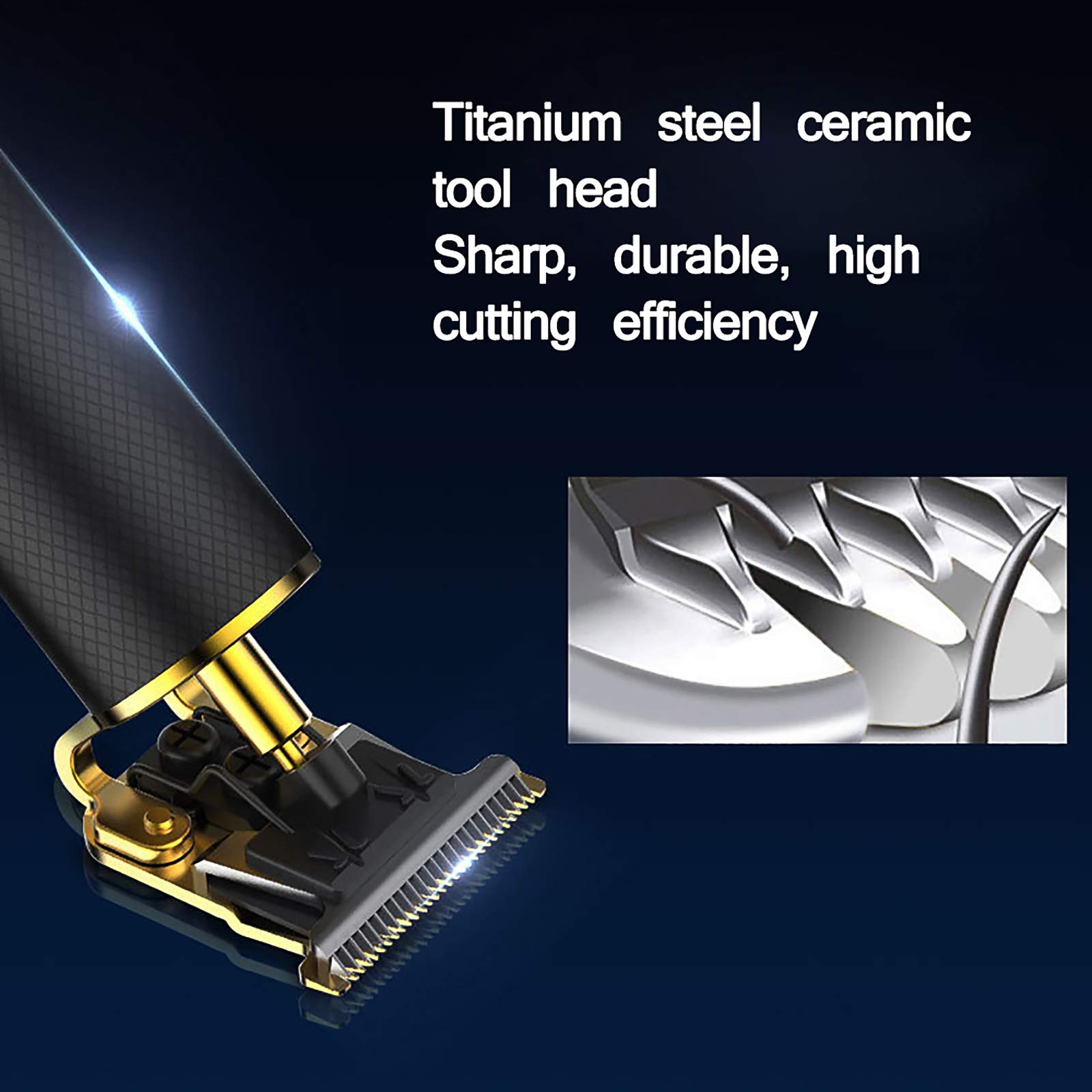 Cortapelos para hombres, I0I & I0I inalámbrico recargable Cortapelos metal Corte, kit de aseo de barba Barbershop profesional (negro)