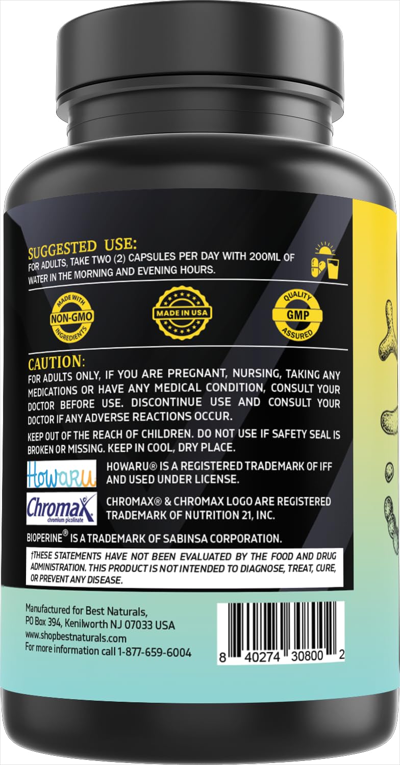 Amazon.com: Best Naturals Day-to-Day GLP-1 + Probiotics Supplements 90 Veg  Capsules - Made with Akkermansia, Chromium, Berberine, Cinnamon & Prebiotics.  : Health & Household